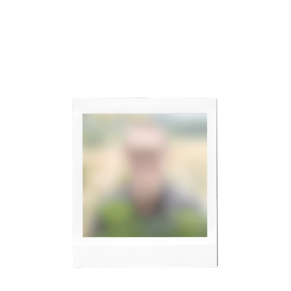 Ein Polaroid mit verschwommenem Bild