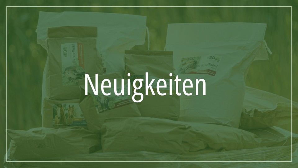 Mehrere Packungen von HBD-Produkten, mit dem Text "Neuigkeiten" darüber.