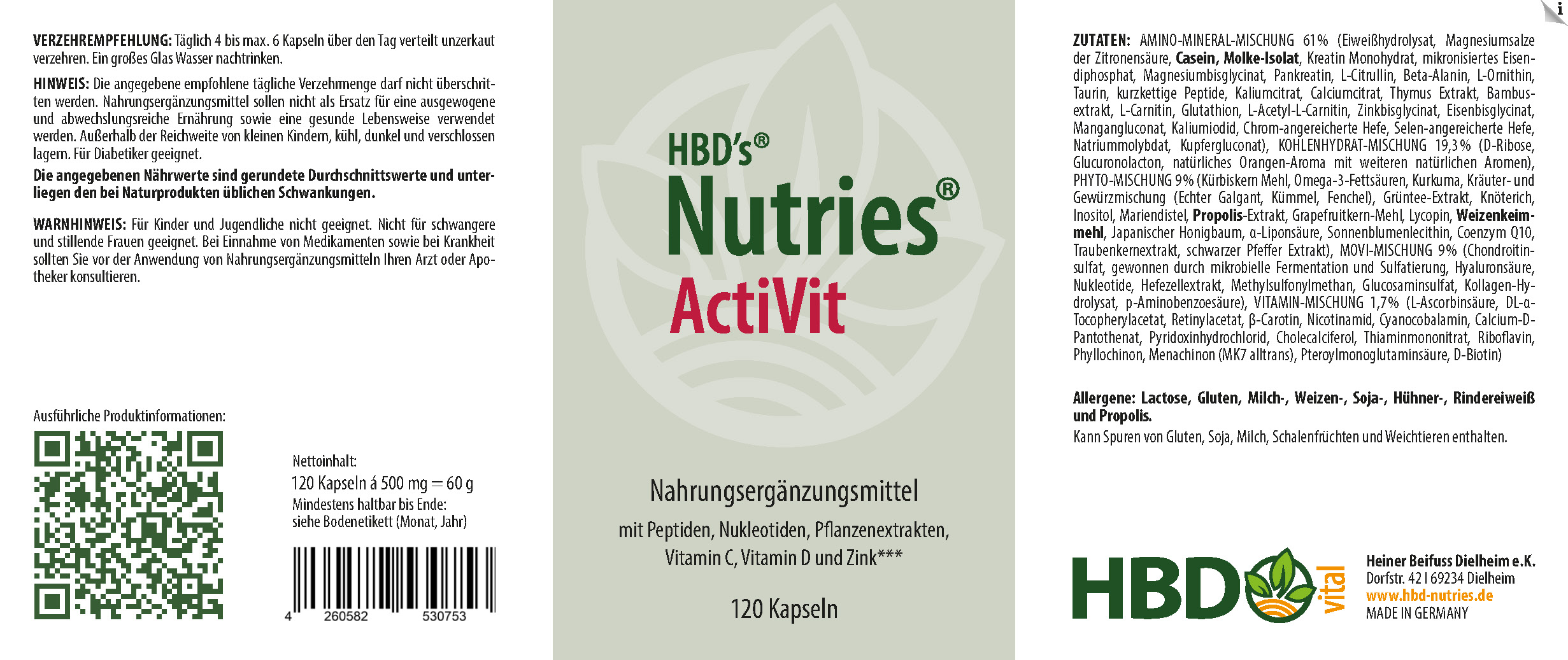 HBD’s® Nutries ActiVit